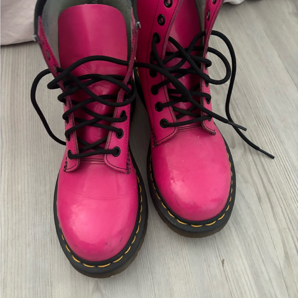 Gently used size 7 pink Doc Martin boots